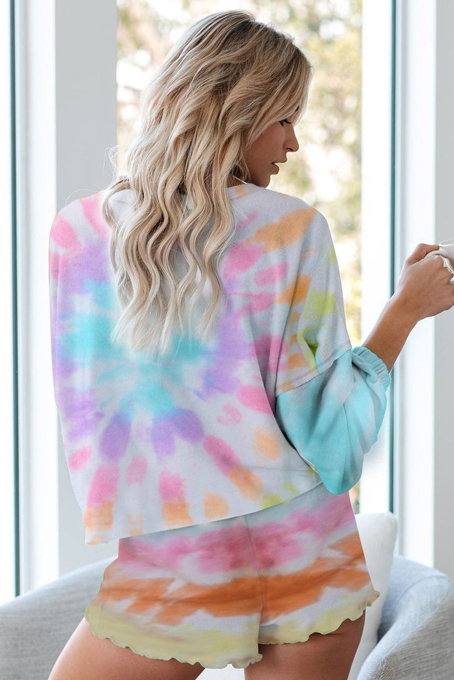 Tie Dye Knit Pajamas Set