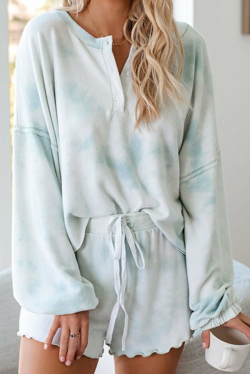 Tie Dye Knit Pajamas Set